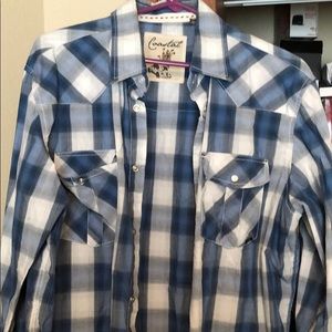 Men’s Long sleeve snap front coastal shirt